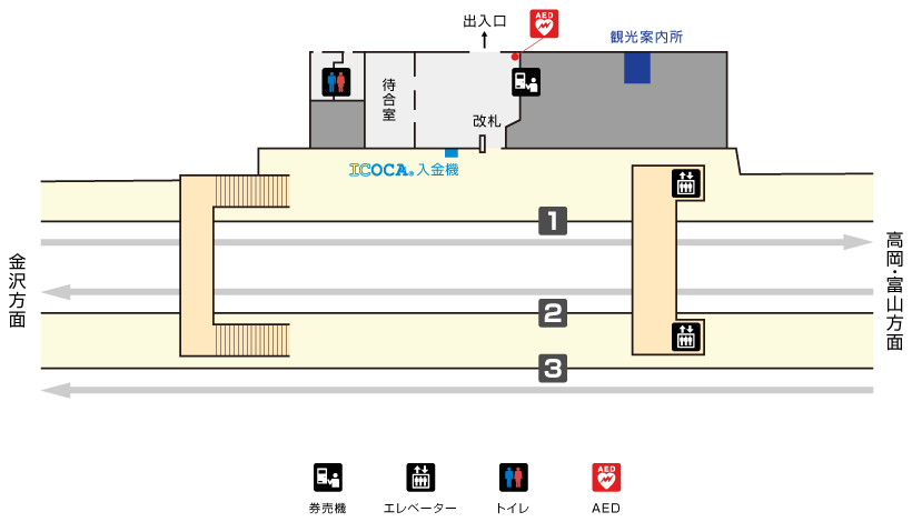 石動駅構内図