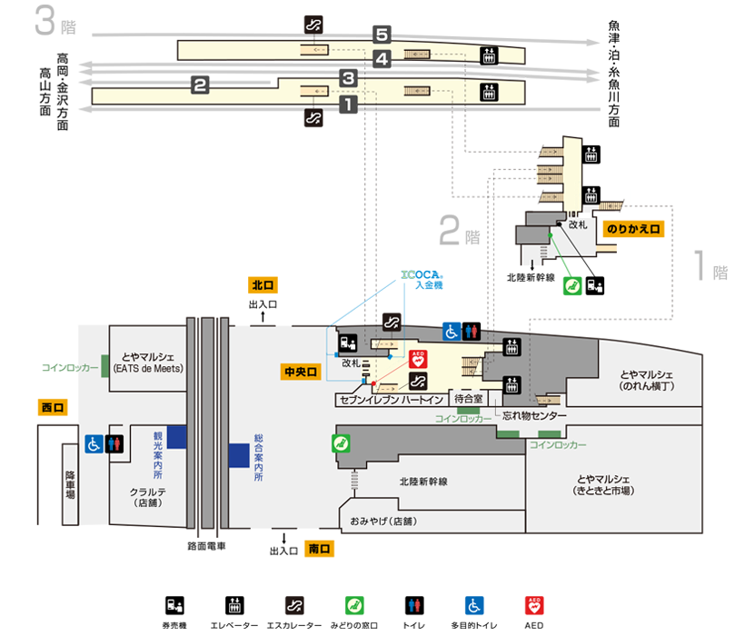 富山駅構内図