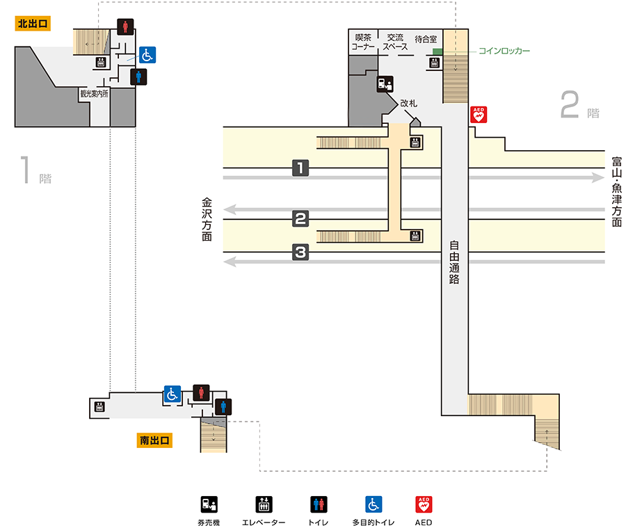 石動駅構内図