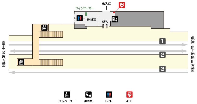 滑川駅構内図