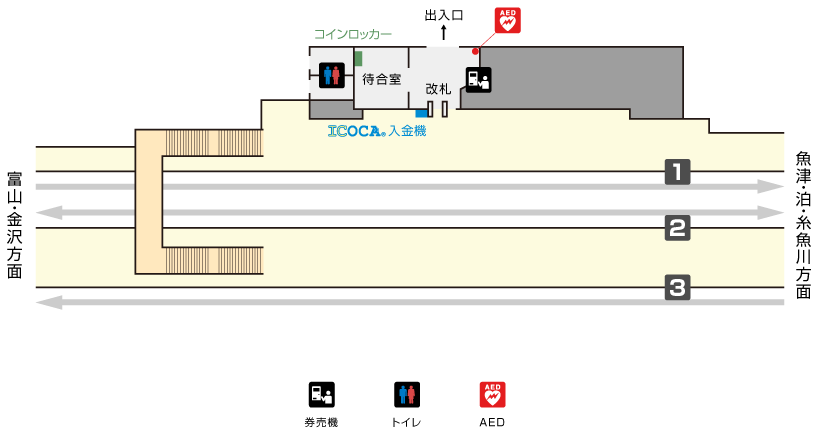 滑川駅構内図