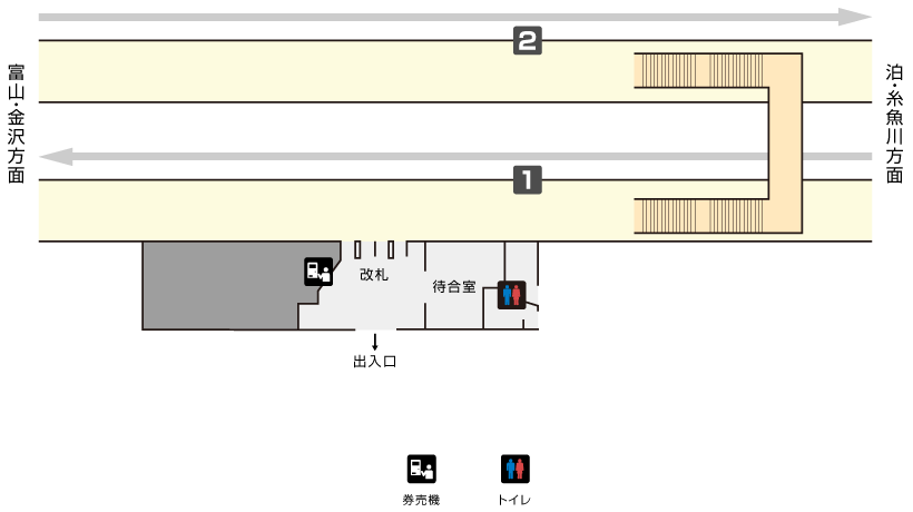 入善駅構内図