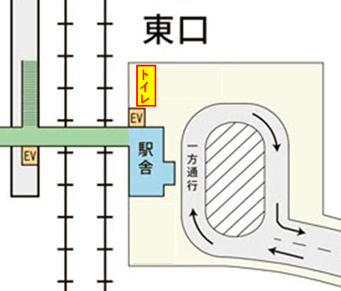 新富山口駅東口（トイレ位置図）